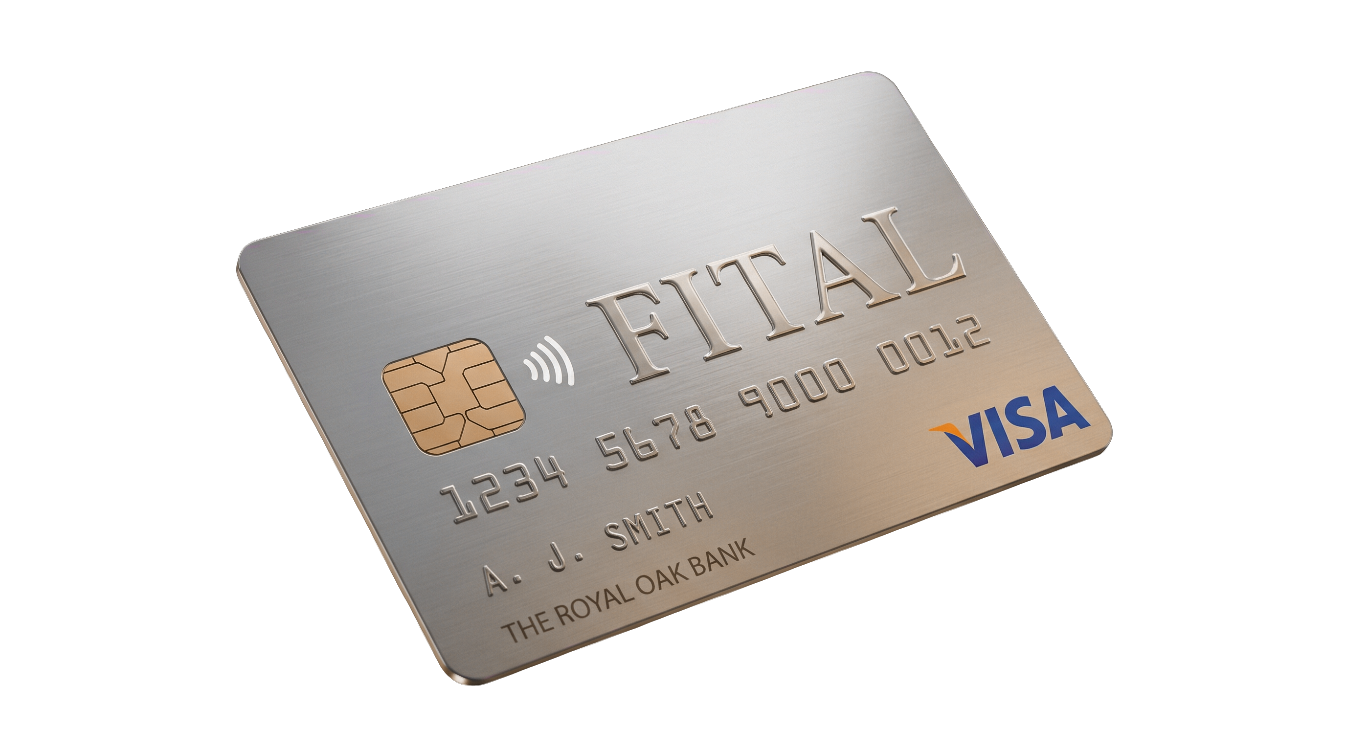 FITAL Dollar Debit Card - Silver and Gold premium card